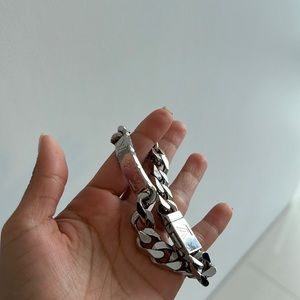 Louis Vuitton men’s silver bracelet authentic